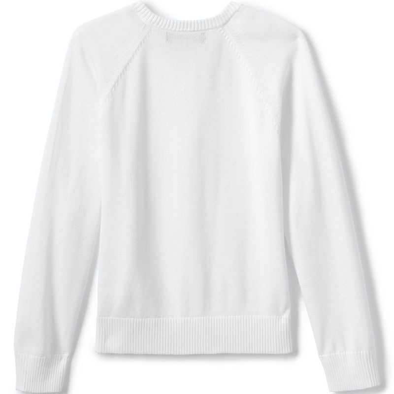 Lands' End School Uniform Kids Cotton Modal Cardigan Sweater, 2 of 4