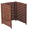 Cesicia 32" W x 38" H 3-Panel Outdoor Air Conditioner Fence, 3-Section Outdoor Wooden Screen, Outside Wood Privacy Fence, Gray - 2 of 4