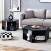 XIYUYEU Modern Hexagonal Textured-Pattern Coffee Table with Storage,Multi-Hole Design Center Table for Living Room - 3 of 4