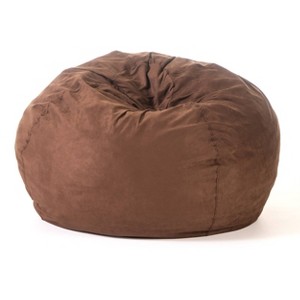 Christopher Knight Home Madison Faux Suede 5-Foot Beanbag - Brown
