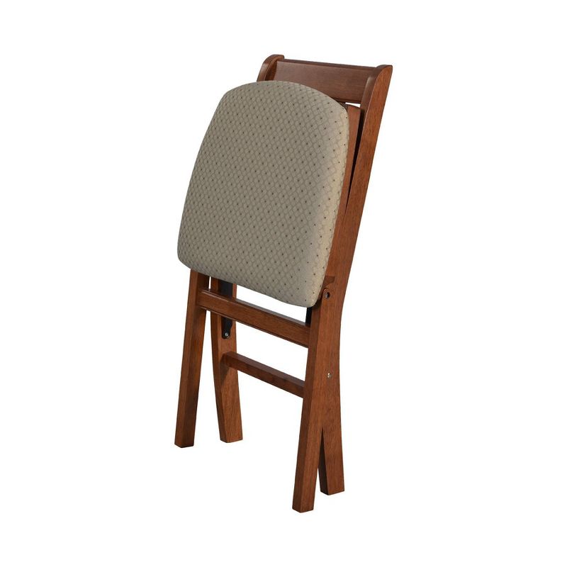 Set of 2 Stakmore Folding Chair with Blush Seat - Brown, 5 of 7