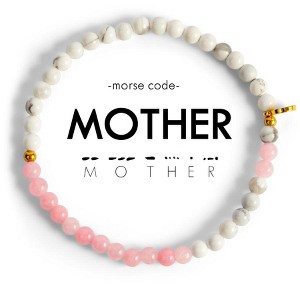 ETHIC GOODS Women's 4mm Morse Code Bracelet [MOTHER] - 1 of 4