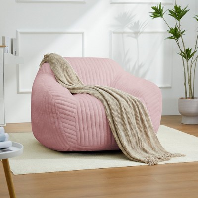 LikePay Oversize Faux Rabbit Fur Single Bean Bag Sofa with Arms for Living Room, Bedroom, Gaming room