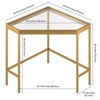 Brass Metal Corner Desk - Henn&Hart - 3 of 4