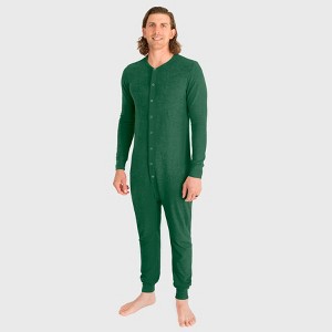 City Threads Men's Thermal Union Suit USA-Made Soft & Cozy Adult One-Piece Bodysuit - 1 of 4