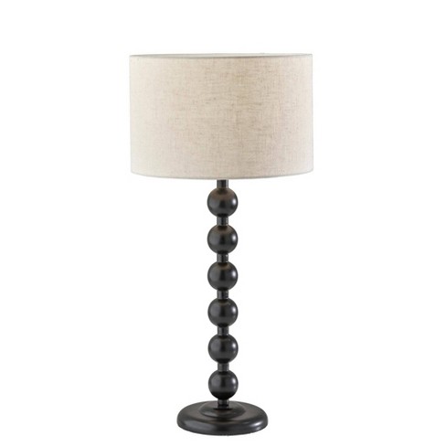 Adesso Orchard Table Lamp Black: ETL Listed, Linen Shade, Wood Body, 3-Way Rotary Switch - image 1 of 4