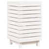 vidaXL Laundry Basket White 17.3 in.x17.3 in.x29.9 in. Solid Wood Pine - 2 of 4