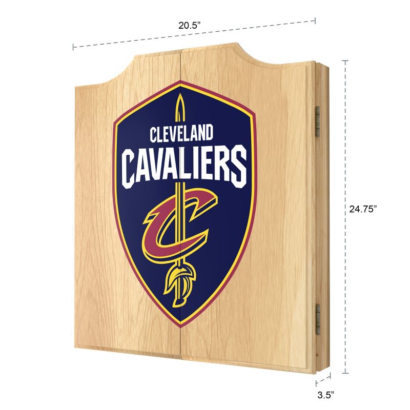 Cleveland Cavaliers Logo Dart Board Cabinet Set, 4 of 6