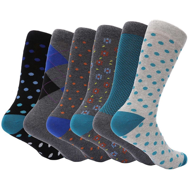 Mio Marino Men's  Colorful Funky Dress Socks 6 Pack, 4 of 6