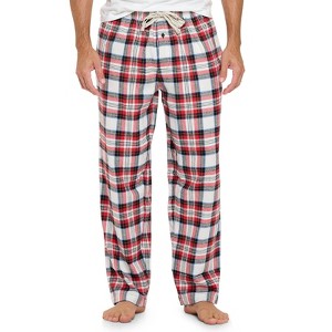 Ashford & Brooks Mens Super Soft Flannel Plaid Pajama Sleep Pants - 1 of 4