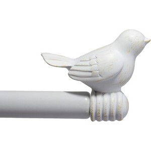 Designer Birds Window Curtain Drapery Rod Set - 1 of 4
