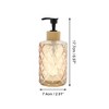 Unique Bargains Reusable Round Bottom Diamond Pattern Soap Dispenser 11.16oz 1 Pc - 4 of 4