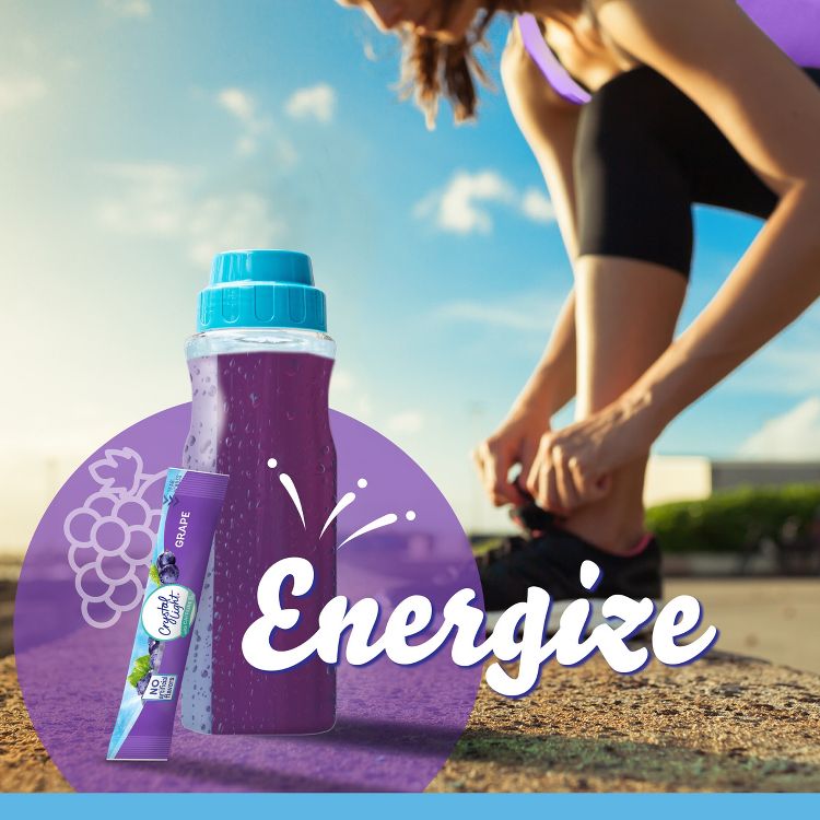 Crystal Light On the Go Grape Energy Drink Mix - 10pk/0.11oz Stix, 4 of 9