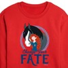 Disney Merida & Angus Change Your Fate Cropped Long Sleeve Crew Neck Sweatshirt - Red - X-Large - 2 of 3