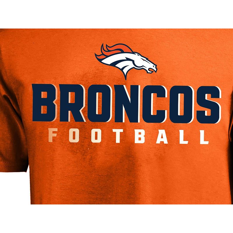 NFL Denver Broncos Men's Big & Tall Short Sleeve Cotton T-Shirt, 3 of 4