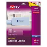 Avery Clear Easy Peel Mailing Labels Inkjet 1 1/3 x 4 140/Pack 18662