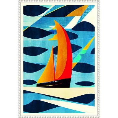 Amanti Art Blue Coast by Bo Anderson Canvas Wall Art Print Framed 16 x 23-in.