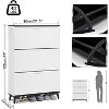 47-Inch Wooden Shoe Storage Cabinet with 3 Flip-Down Drawers, Freestanding Narrow Shoe Organizer with Legs for Entryway, Hallway and Closet - 2 of 4