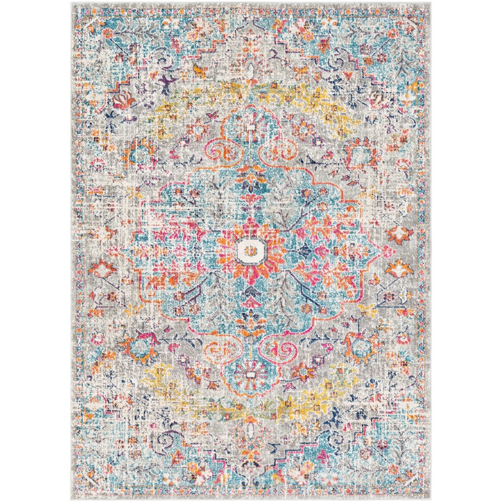 Photos - Area Rug Livabliss 3'11"x5'7" Abby Traditional Rugs Gray: Medium Pile, Fade & Stain-Resistant, Indoor Rectangle Rug