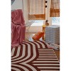 Lany Space Curvy Brown Stripes Design Rug - 3 of 4