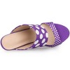Allegra K Women's Open Toe Polka Dots Stiletto Heel Slides Sandals - 4 of 4