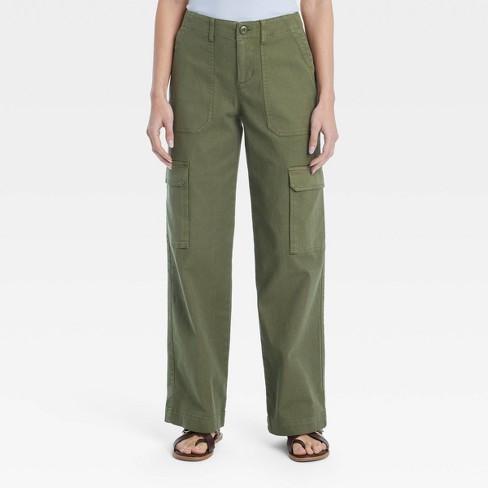 Women's Stretch Woven Cargo Pants 27 - All in Motion Light Green L