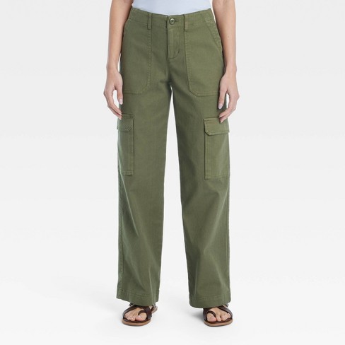 Women's Mid-Rise Utility Cargo Pants - Universal Thread™ Olive Green 12