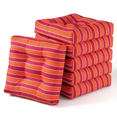Tangkula Set of 6 21" x 21" Chair Seat Cushion Pads Patio
