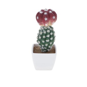 Unique Bargains Artificial Plants Mushroom-Top Cactus in Pot Plastic 3.03"x3.03"x7.87" 1 Pcs - 1 of 4