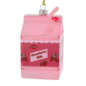 Cody Foster 4.0 Inch Strawberry Milk Christmas Tree Ornament , Christmas Decor Individual Carton Lunch Box (1PC) - 1 of 4