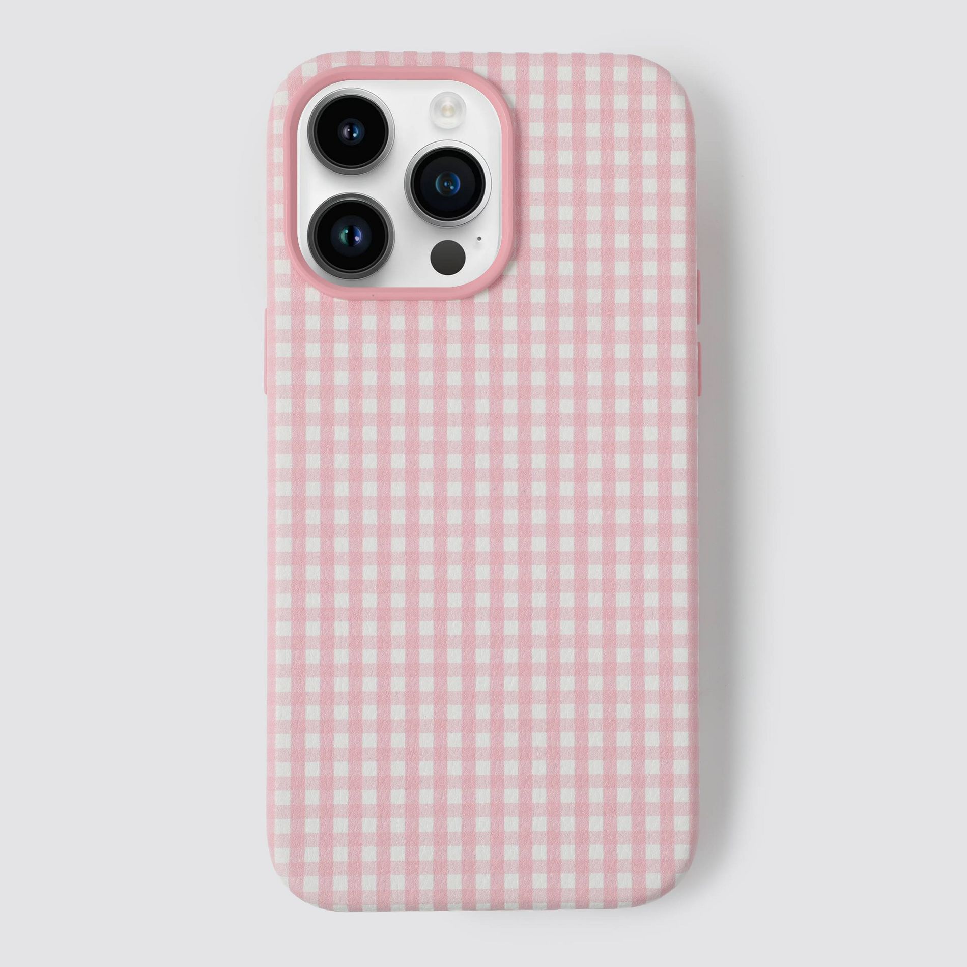 Hello Lux Gingham Phone Case - 14 Pro Max Pink