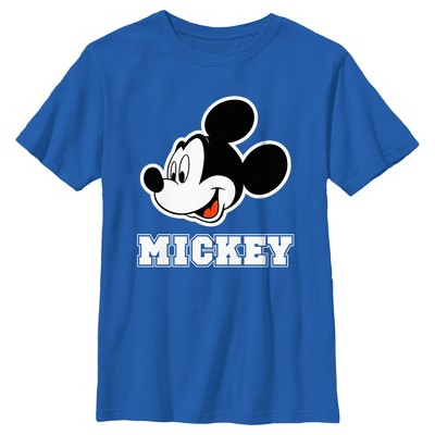 Boy's Mickey & Friends Sporty Side Profile T-shirt - Royal Blue - Large ...