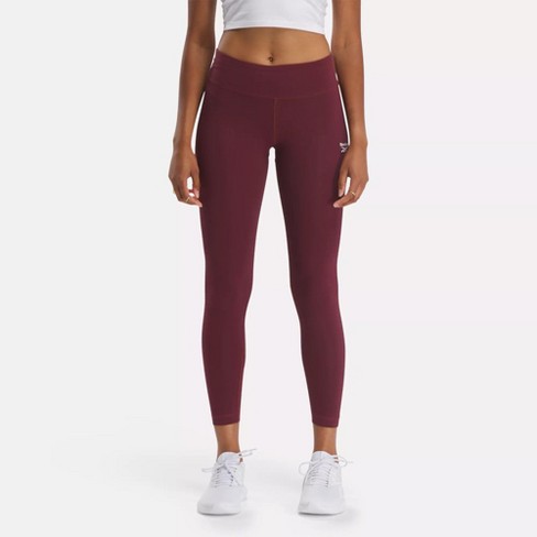 Reebok Reebok Identity Small Logo Cotton Leggings L Classic Maroon : Target