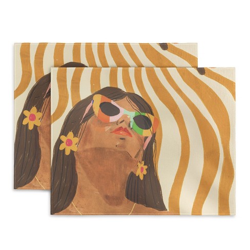 Gigi Rosado Sun Woman Placemats - Deny Designs - image 1 of 3