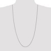 Black Bow Jewelry 1mm, 14k White Gold, Box Chain Necklace - 2 of 4