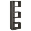 Vynxaria Contemporary 5-Shelf Bookcase Whimsical Profile, Adaptable Design, Weathered Grey, for Home Office/Casual Room - 3 of 4