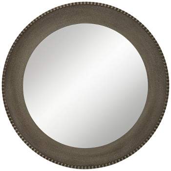 Uttermost Empire Matte Metallic Silver 34" Round Wall Mirror
