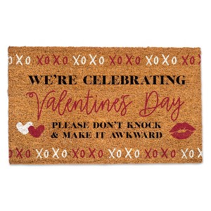 Creative Products We Are Celebrating Valentine's Day 30 x 18 Door Mat - 1 of 1