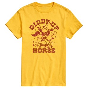 Men's - Instant Message - Giddy Up Jingle Horse Short Sleeve Graphic T-Shirt - 1 of 4