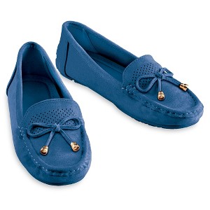 Collections Etc Microsuede Moccasins - 1 of 4