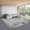Modern Abstract Striped Washable Area Rug Low Pile Stain Resistant Soft Carpet Non-Slip Backing Floor Cover for Bedroom Living Room - 4 of 4