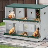 Metal Chicken Nesting Boxes, Two-Tier Chicken Egg Laying Box with 6 Compartments Large Vented Holes Chicken Coop - 2 of 4