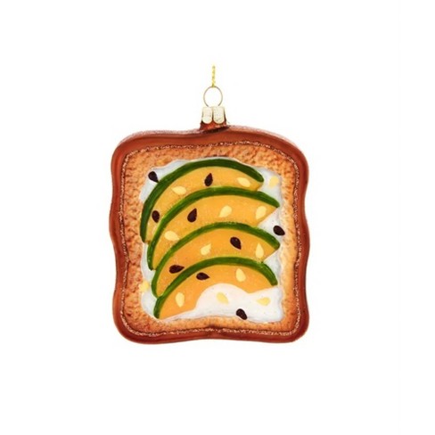 Kurt Adler Noble Gems Glass Ornament for Christmas Tree, Avocado Toast - image 1 of 1