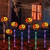 Joyfy 10 Pcs Pumpkin Pathway Lights Stakes, Halloween Pumpkin Decorations Yard Stake for Outdoor Garden Patio Yard Pathway - 3 of 4