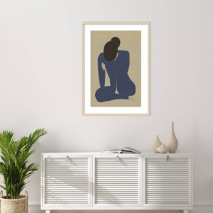 Amanti Art Woman in Thought by Incado Wood Framed Wall Art Print - 1 of 4