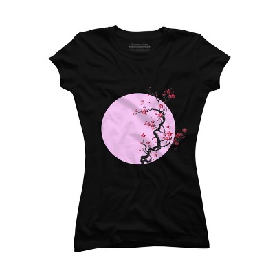 Junior's Design By Humans Cherry Blossom Tree By AnimeStyles T-Shirt