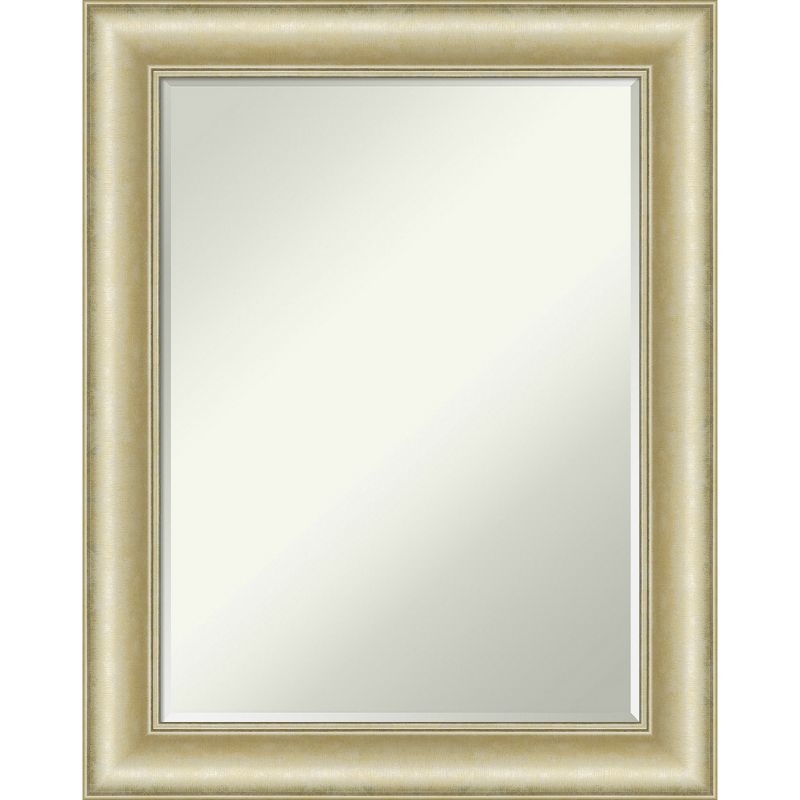 Amanti Art Textured Light Gold Petite Bevel Bathroom Wall Mirror 29 x 23 in., 1 of 9