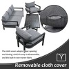 CAVINAS Outdoor Couch Sets with Coffee Table, Steel Balcony Furniture Set, Waterproof Patio Chairs Set of 4 for Backyard - 4 of 4