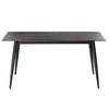 NicBex 55.12"/62.99"  Modern Artificial Stone Dining Table with Black Metal Leg for 6 People for Kitchen, Dining Room, Office - 4 of 4