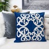 ChicFurnit Bed Pillows Home Pillow Velvet Decorative Pillow with Hidden Zipper Cotton Pillows for Living Room Decoration, Blue, 20"*1"*20" - 3 of 4
